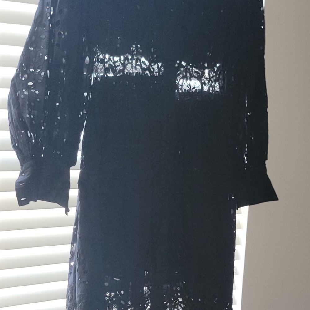 ASOS EDITION broderie shirt dress in black